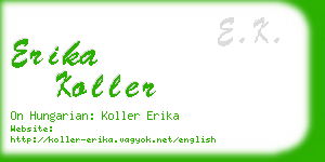 erika koller business card